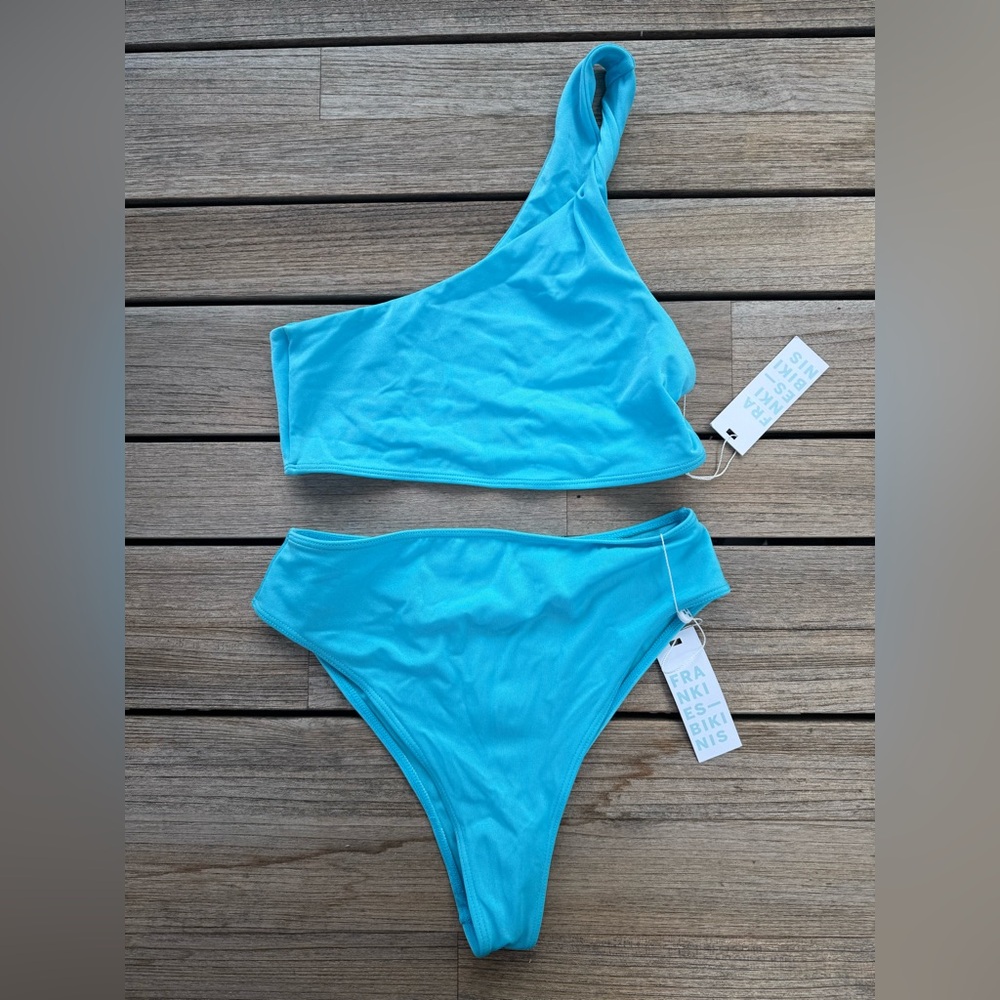 Frankie's Bikinis Asymmetrical Bikini Set